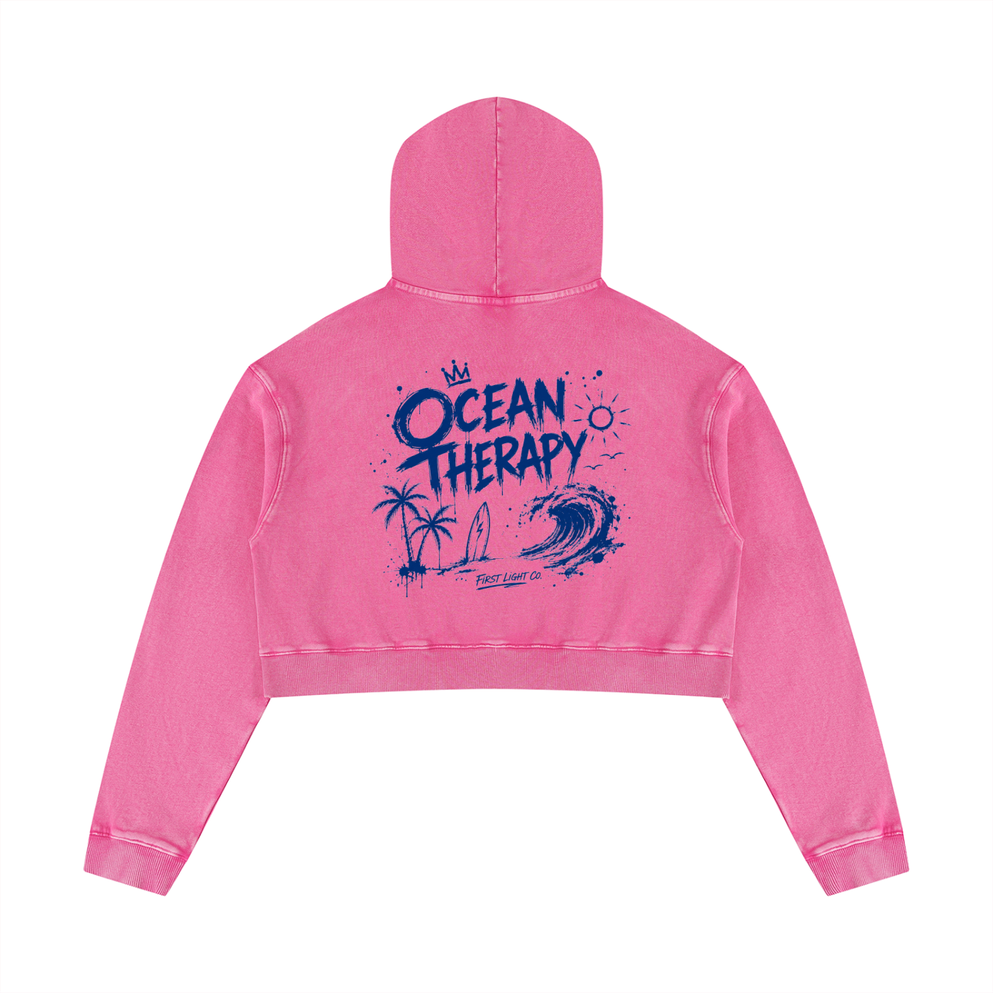 Ocean Therapy Women’s Mineral Washed Crop Hoodie