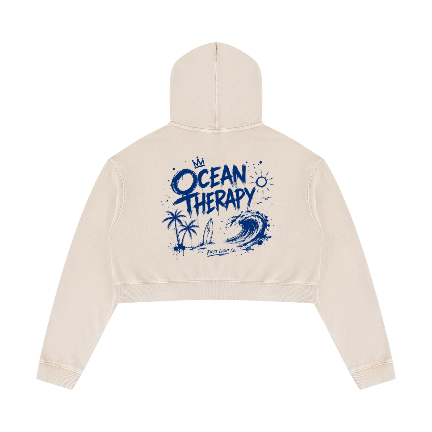 Ocean Therapy Women’s Mineral Washed Crop Hoodie