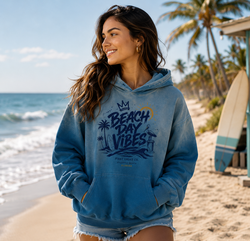 Beach Day Vibe Oversized Hoodie